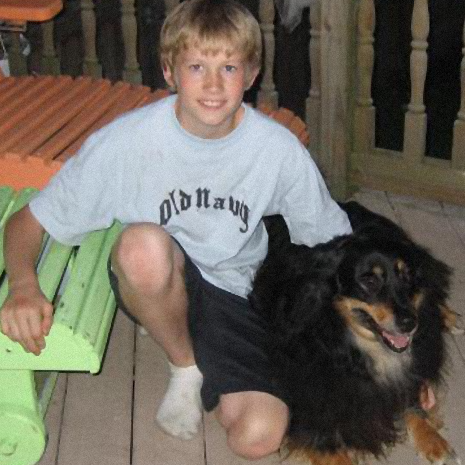 Boy with Pet Dog